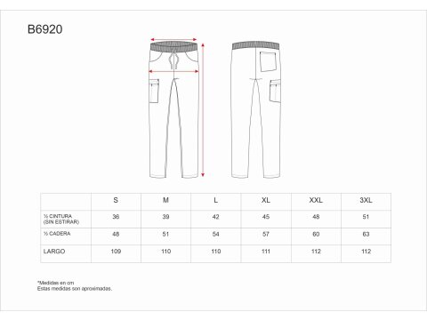 Tabla medidas del producto 83091