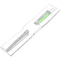 Area marcaje En la parte superior de uno de los palillos