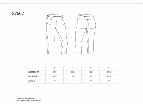 Tabla medidas del producto 81416