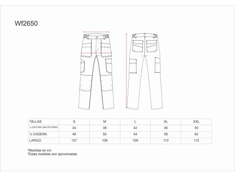 Tabla medidas del producto 83134