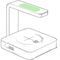 Area marcaje En la lámpara