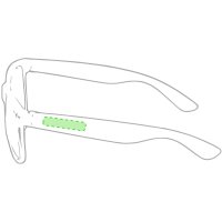 Area marcaje En la patilla derecha