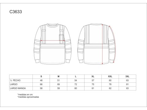 Tabla medidas del producto 81641