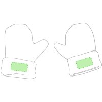 Area marcaje Puño blanco ambos guantes