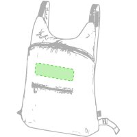 Area marcaje En el frontal de la mochila