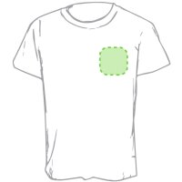 Area marcaje En el pecho derecha tipo bolsillo