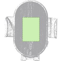 Area marcaje En el frontal del soporte