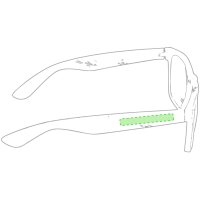 Area marcaje En la patilla derecha