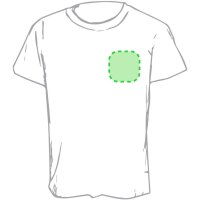 Area marcaje En el pecho izquierda tipo bolsillo