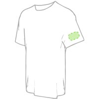 Area marcaje En el pecho izquierdo tipo bolsillo