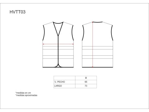 Tabla medidas del producto 81554