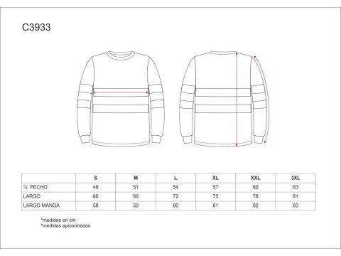 Tabla medidas del producto 81563