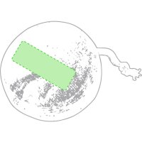 Area marcaje En la bolsa plegada