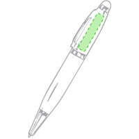 Area marcaje En el bolígrafo, zona clip cara A