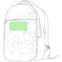 Area marcaje Frontal bajo la cremallera