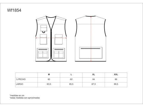 Tabla medidas del producto 81495