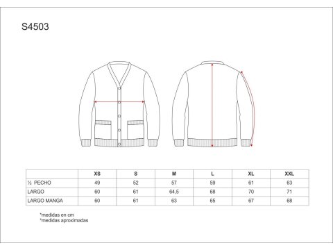 Tabla medidas del producto 81736