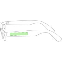 Area marcaje En la patilla derecha