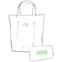 Area marcaje En la bolsa plegada