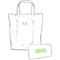 Area marcaje En la bolsa plegada