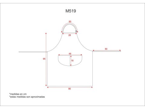 Tabla medidas del producto 81355