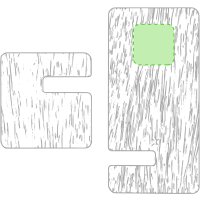 Area marcaje Parte superior soporte movil