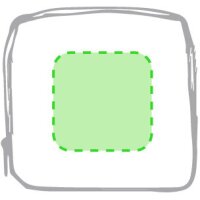 Area marcaje Sobre la bolsa plegada