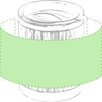 Area marcaje Alrededor del vaso