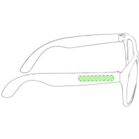 Area marcaje En la patilla derecha