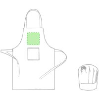 Area marcaje En el pecho del delantal