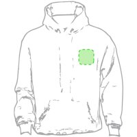 Area marcaje En el pecho izquierdo tipo bolsillo