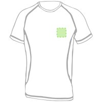 Area marcaje En el pecho izquierda tipo bolsillo