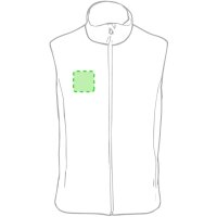 Area marcaje En el pecho izquierda tipo bolsillo