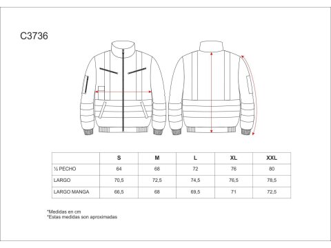 Tabla medidas del producto 81576