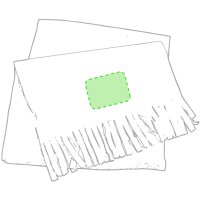 Area marcaje En el extremo de la bufanda