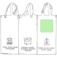 Area marcaje Sobre la bolsa verde