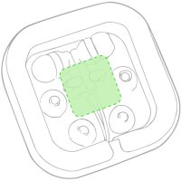 Area marcaje En la caja de presentación