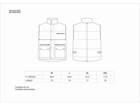 Tabla medidas del producto 81723