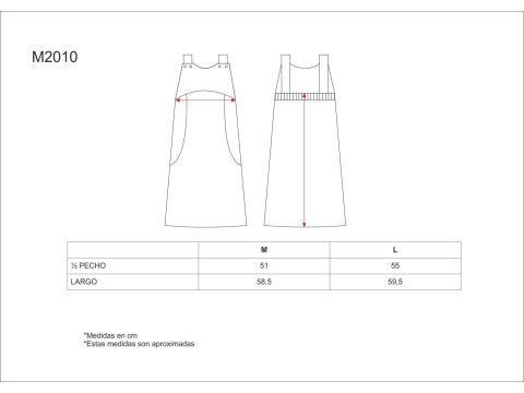 Tabla medidas del producto 81398