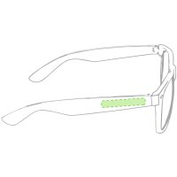 Area marcaje En la patilla derecha