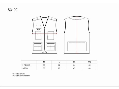 Tabla medidas del producto 81725