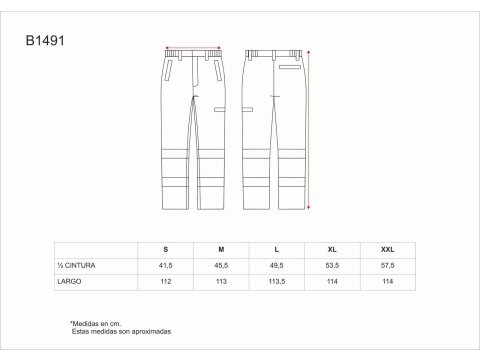 Tabla medidas del producto 81679