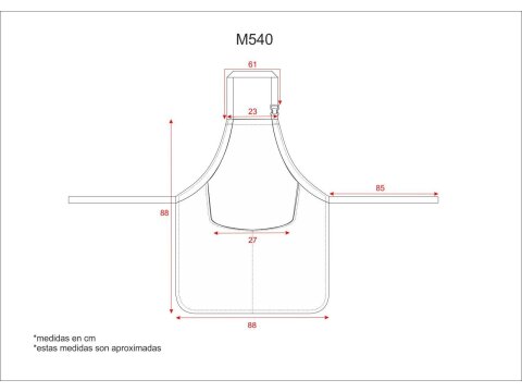 Tabla medidas del producto 81371