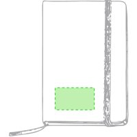 Area marcaje Sobre la portada a la izquierda del elástico