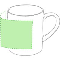 Area marcaje Centrado alrededor de la taza