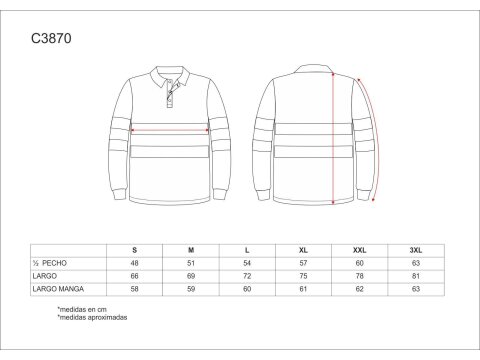 Tabla medidas del producto 81636